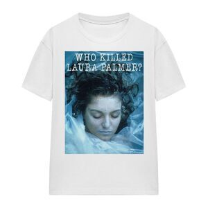 Twin Peaks Unisex Adult Who Killed Laura T-Shirt / White